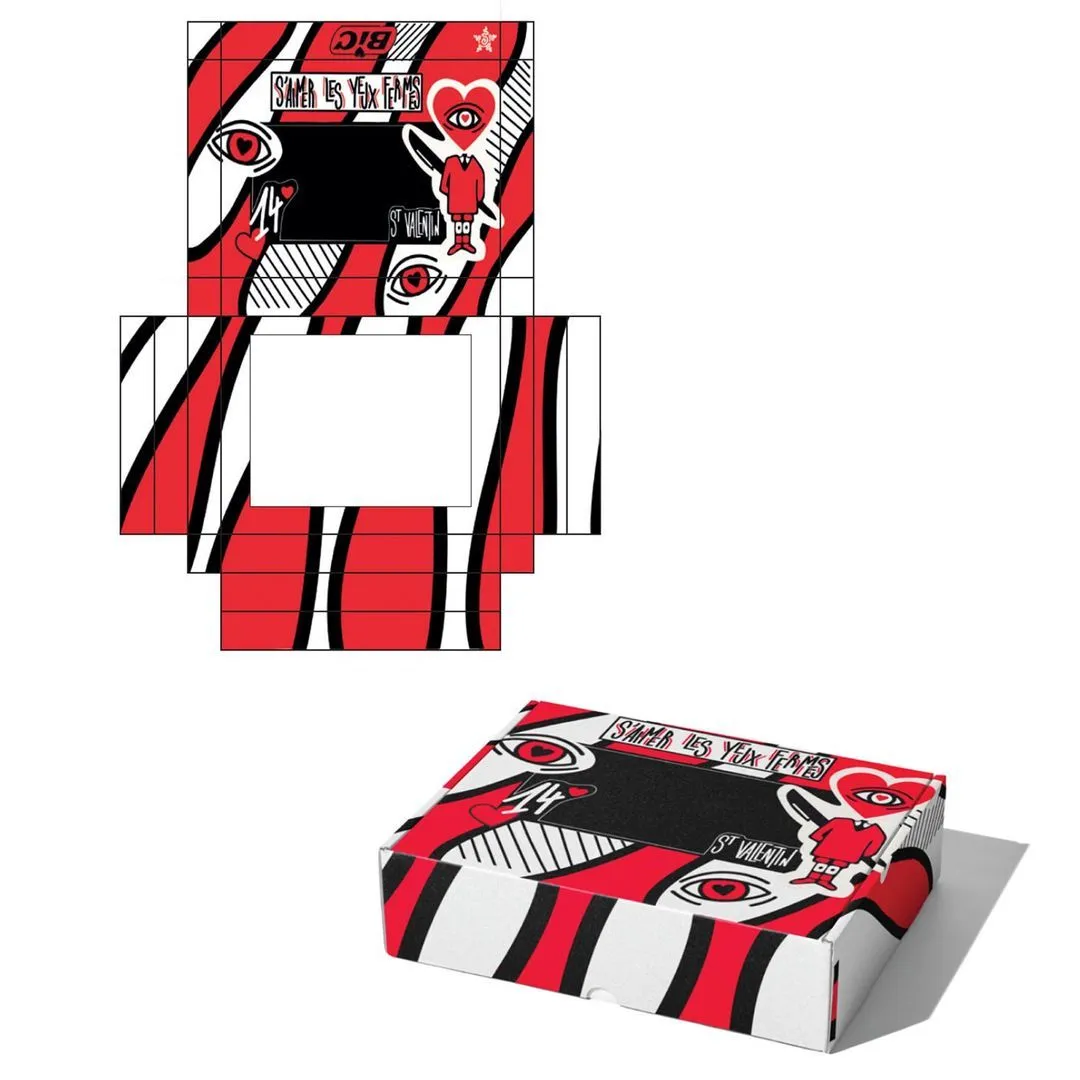 packaging 1er année en direction artistique collab bic et itecom