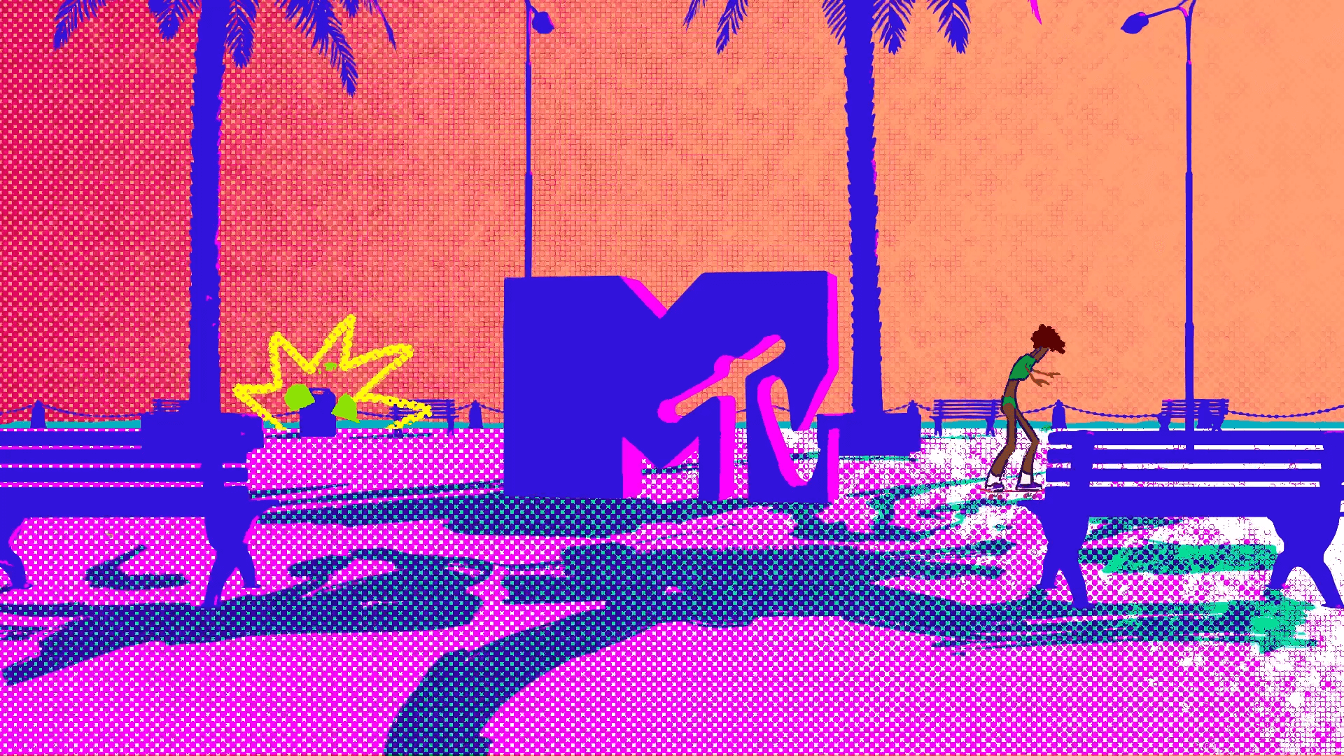 Visuel projet en Motion design avec le logo MTV